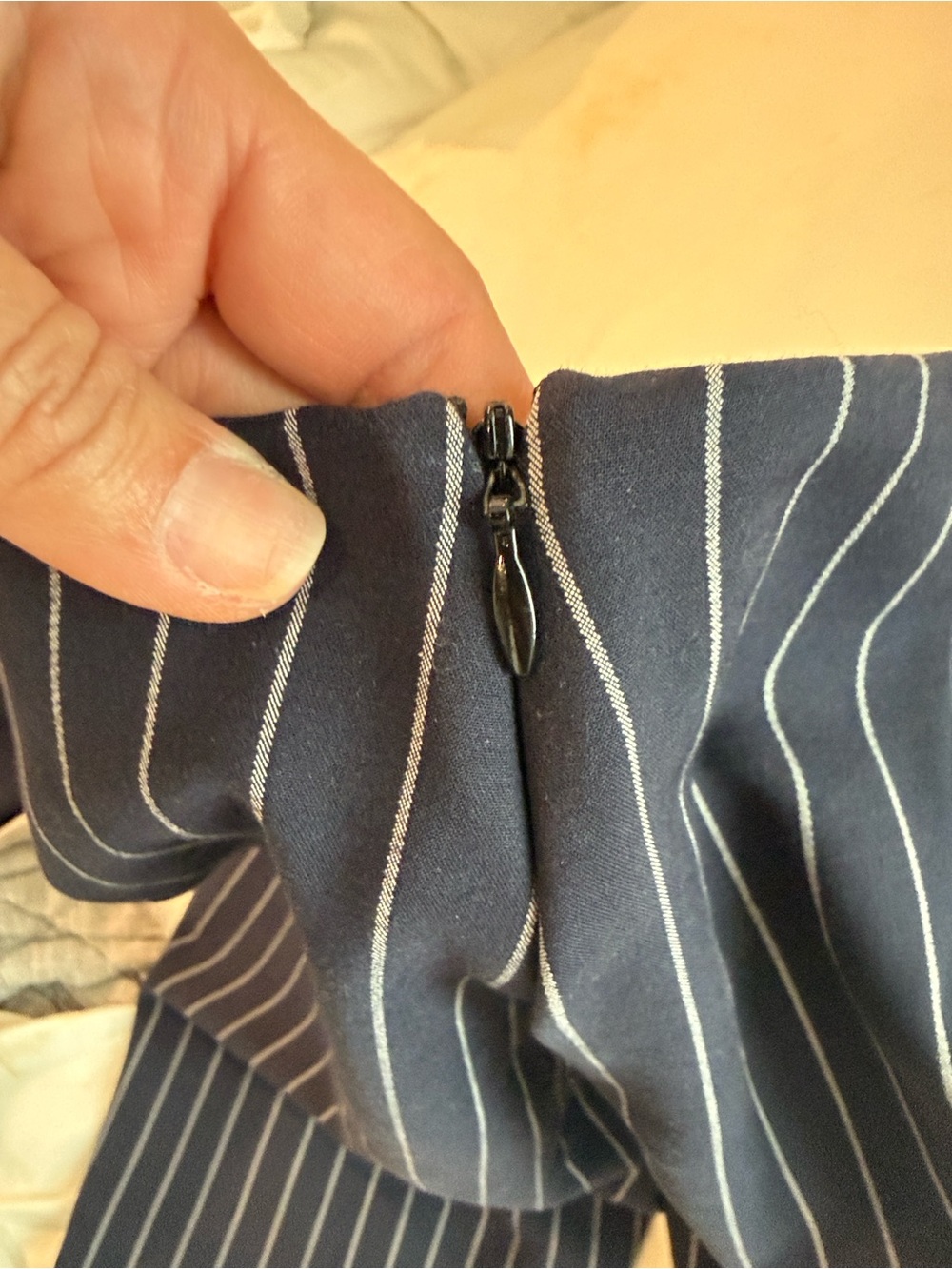 rag & bone Navy Pinstripe Tapered Dress Pants - Picture 9 of 13